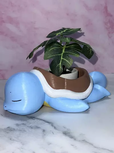 plant/Squirtle Pokemon Flower Succulent Pot Planter 3D Printed Hand Painted WYSIWYG-0-thumbnail