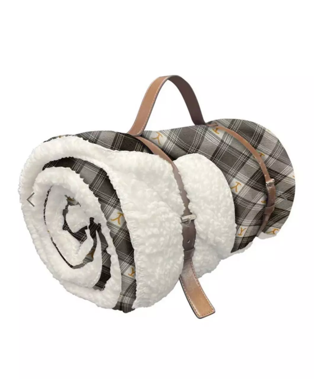 plant/Paramount Yellowstone Dutton Plaid Silk Touch Sherpa Throw Blanket With Carrying-1