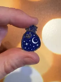 plant/pumpkin Knick Knack 🎃 enamel pin celestial blue-0
