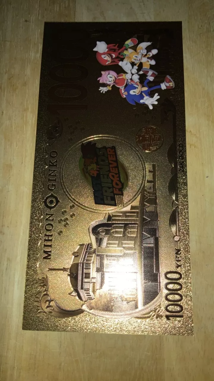 free_shipping/Sonic 24kt gold foil Mihon Ginko 10000-1