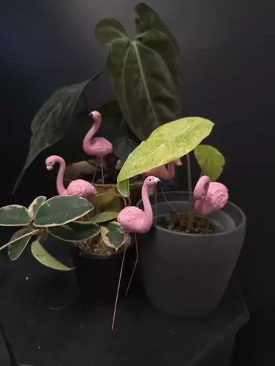 plant/Flamingo Stake Pot Pal SINGLE CT **ADD ON ONLY**-0-thumbnail