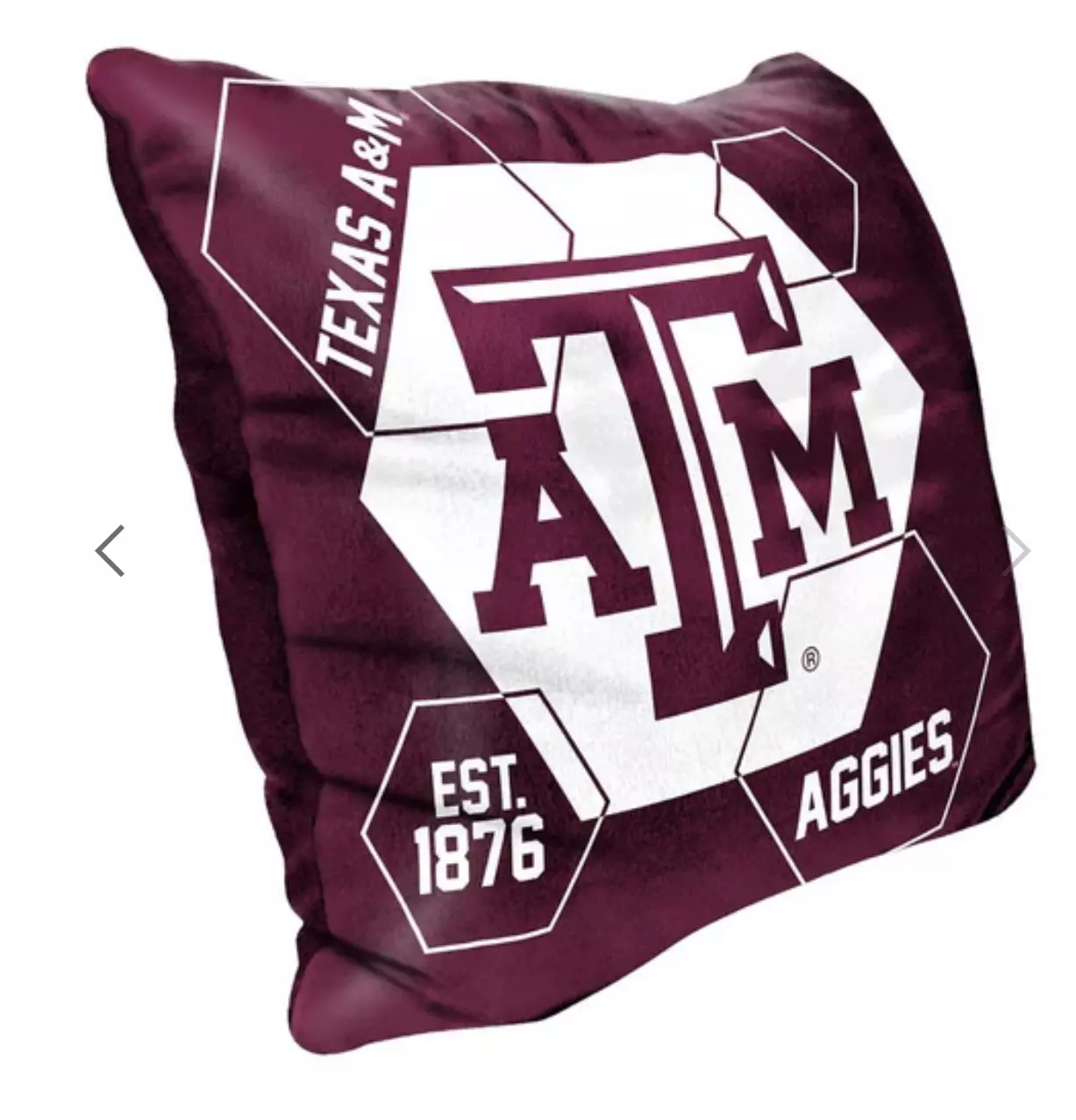 plant/NCAA Texas A&M Aggies Connector Velvet Reverse Pillow 16x16 Inches-1