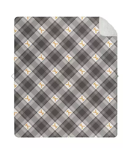 plant/Paramount Yellowstone Dutton Plaid Silk Touch Sherpa Throw Blanket With Carrying-0-thumbnail
