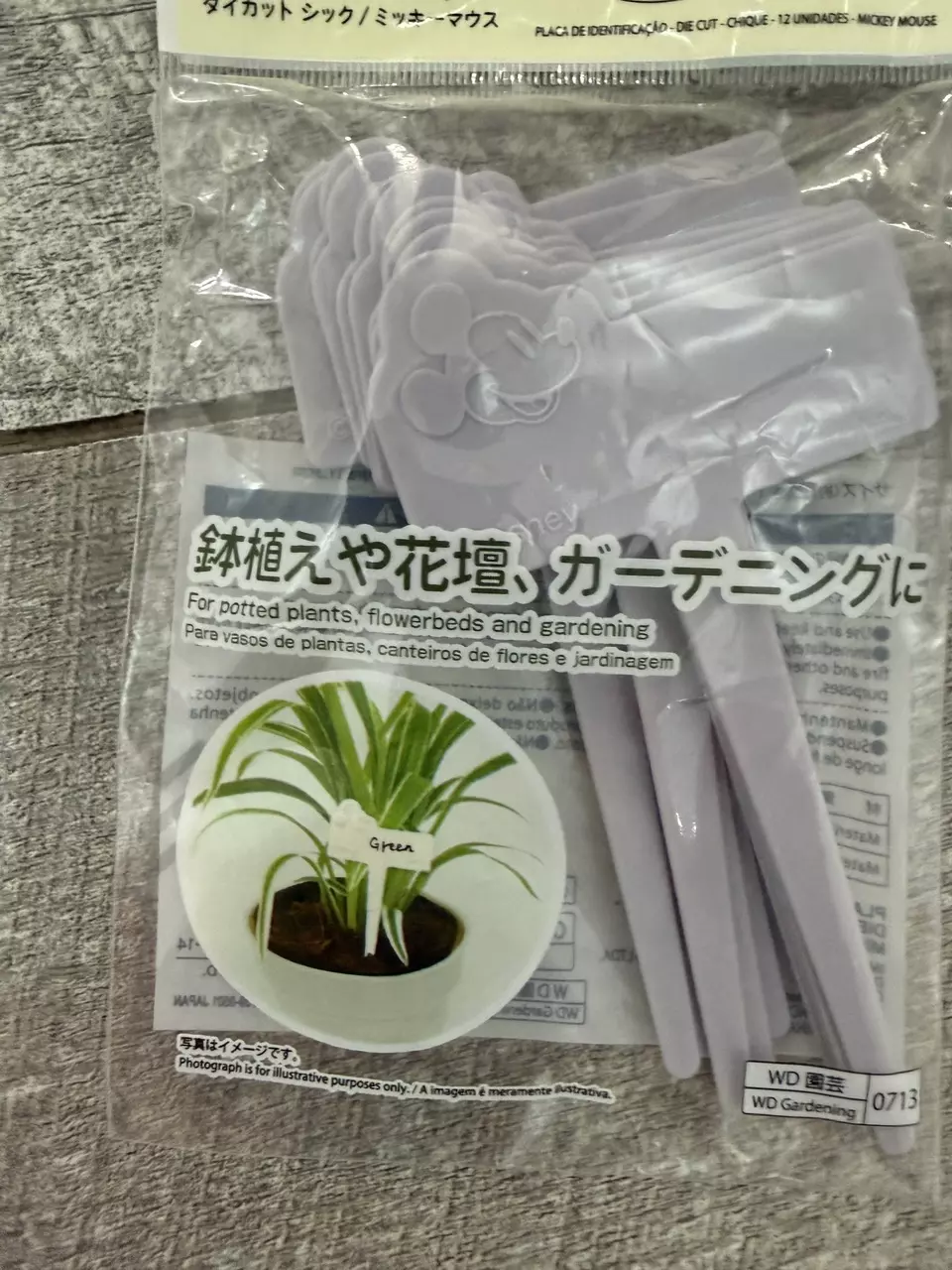 plant/Light Gray Mickey Plant Name Plates-1