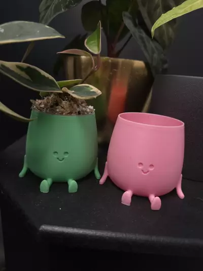 plant/3D Printed 3” Pot Friend SINGLE CT RANDOM COLOR *ADD ON ONLY*-0-thumbnail