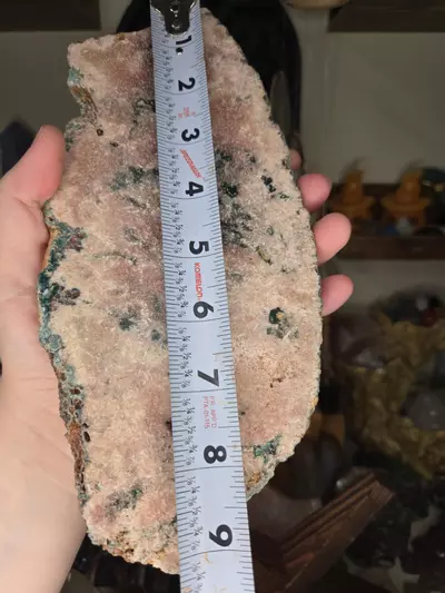 plant/Pink Amethyst W/ Moss (Iron Oxide) Crystal Slab W/ Stand-2-thumbnail