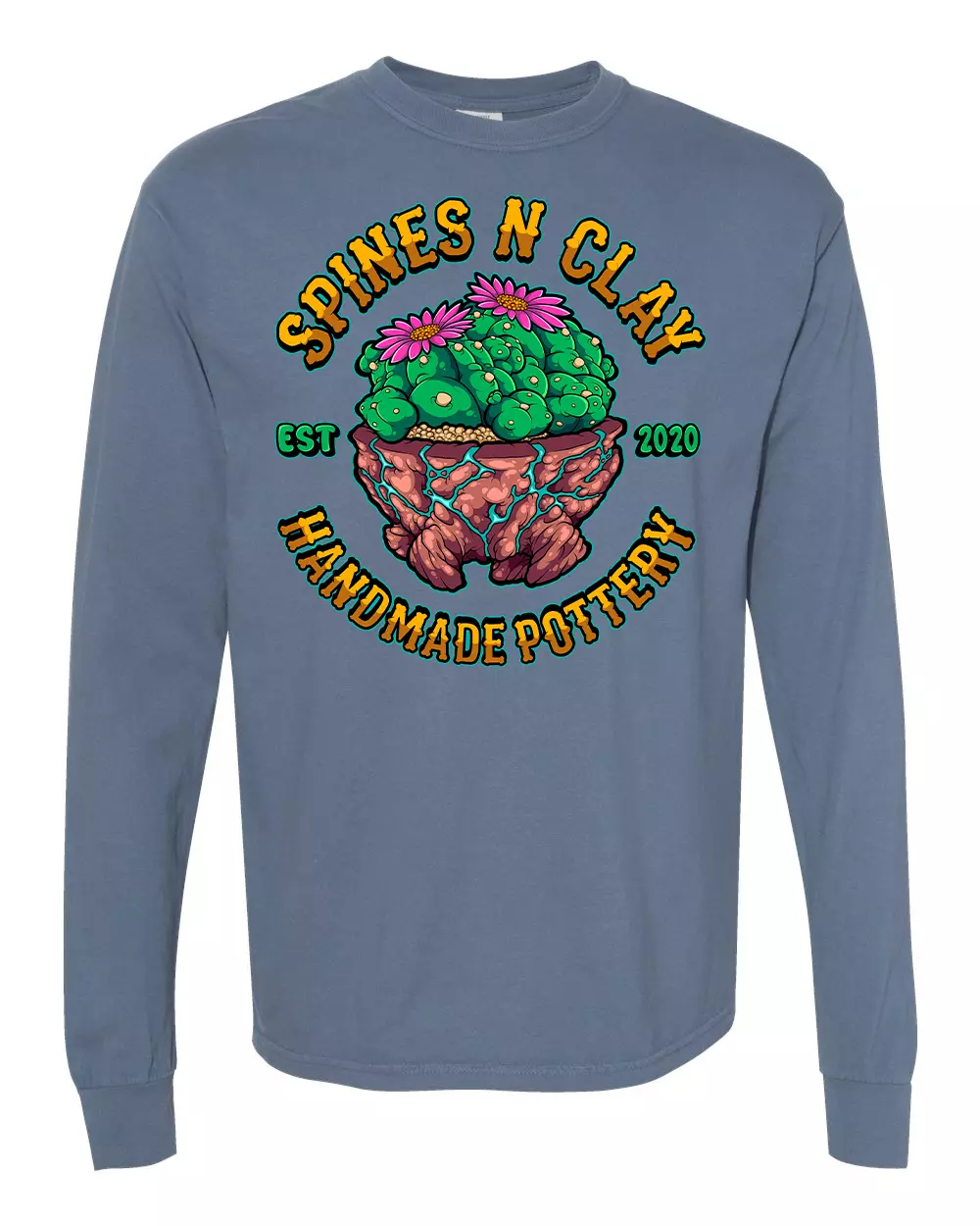 plant/Long Sleeve T - Flowering Loph - Blue-0