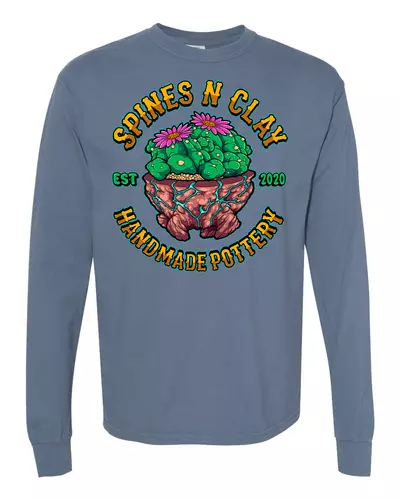 plant/Long Sleeve T - Flowering Loph - Blue-0-thumbnail