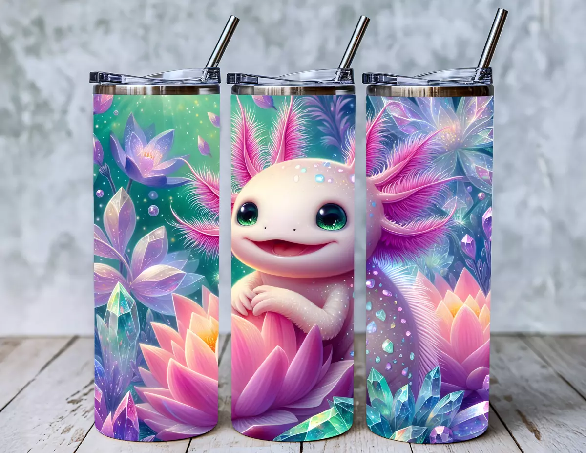 plant/Axolotl 20oz Tumbler – Handmade (SHIPS FREE)-0