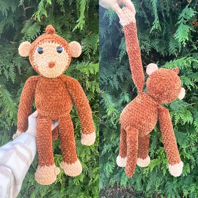 plant/PDF Crochet Pattern: Momo the Monkey!🐵🐒 (NOT a physical product!)-2-thumbnail