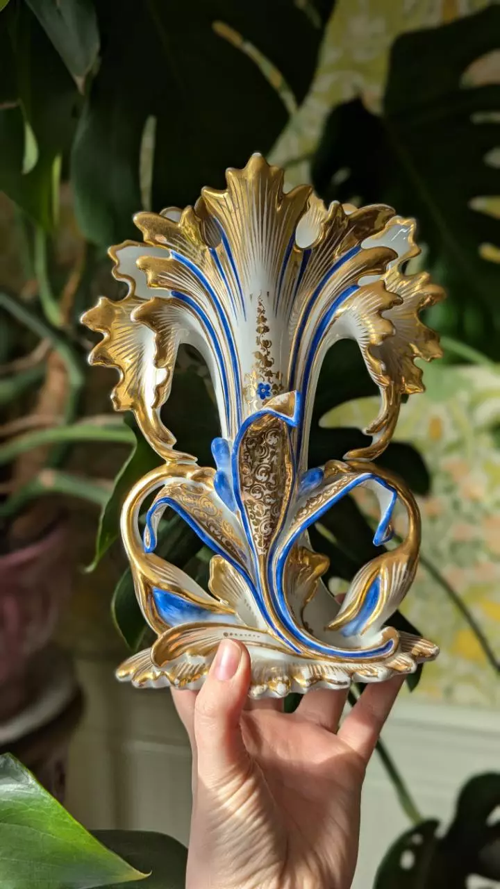 plant/antique French porcelain vase c. mid 19th century-1