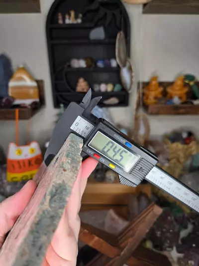 plant/Pink Amethyst W/ Moss (Iron Oxide) Crystal Slab W/ Stand-4-thumbnail