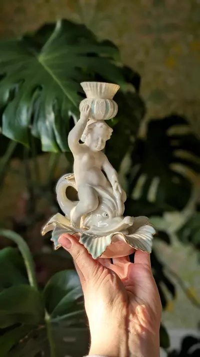 plant/beleek porcelain dolphin and cherub candle holder-0-thumbnail