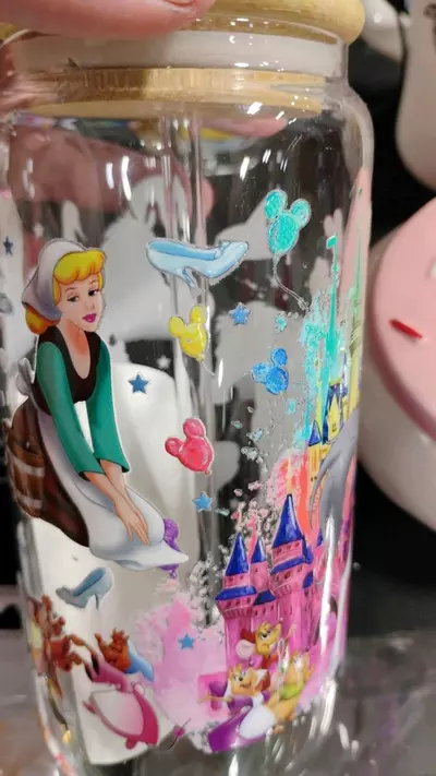 plant/Cinderella 12 oz glass tumbler-0-thumbnail