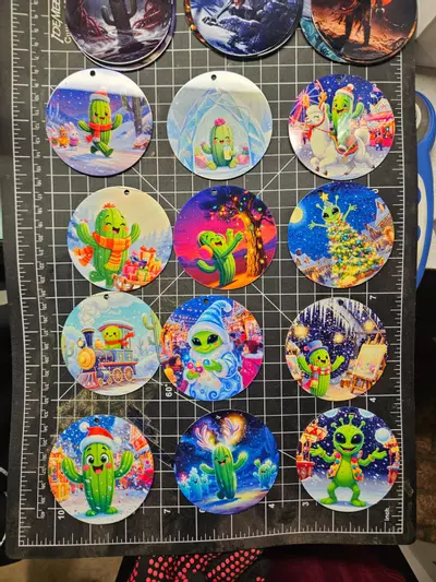 plant/Set of 12 Cute Christmas Cactus ornaments-0-thumbnail