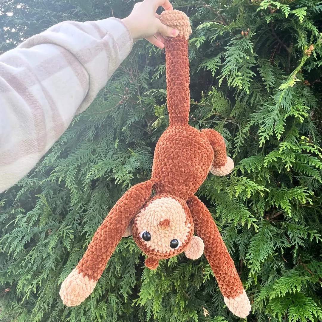 plant/PDF Crochet Pattern: Momo the Monkey!🐵🐒 (NOT a physical product!)-4
