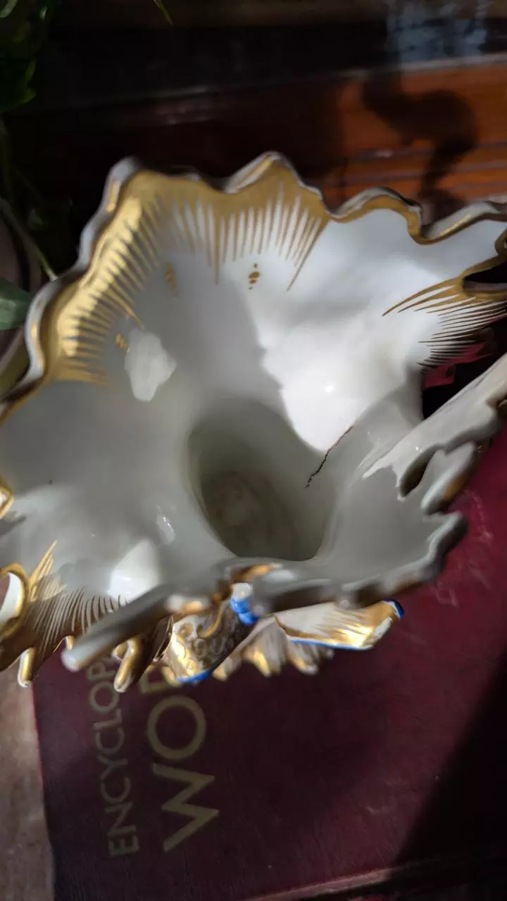 plant/antique French porcelain vase c. mid 19th century-7