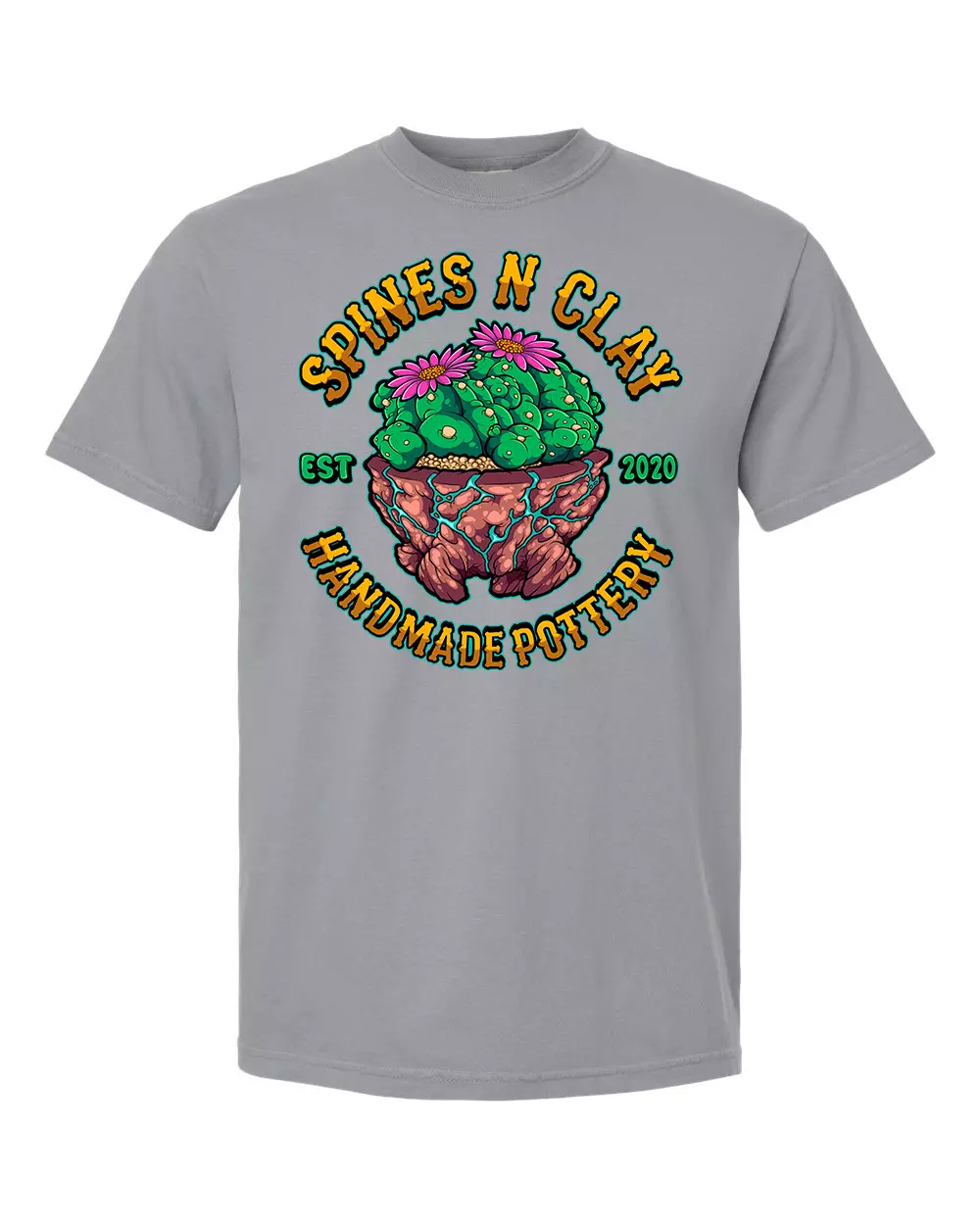 plant/T-Shirt Flowering Loph - Graphite-0