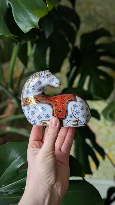 plant/RARE royal crown derby horse figurine-0-thumbnail