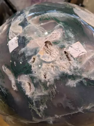 plant/#16096 Moss Agate Sphere ~2480 Grams (12.07 Pounds) was $210-6-thumbnail