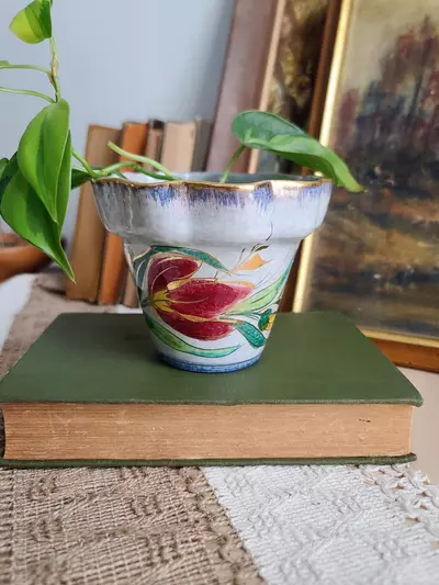 plant/Vintage Hand Painted Italian Ceramic Planter-0-thumbnail