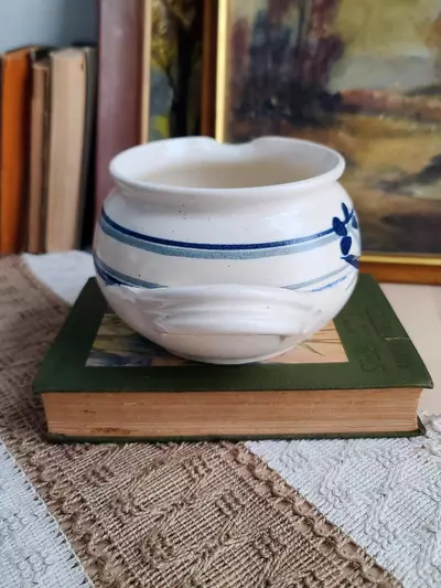 plant/Studio Pottery Handled Pitcher/Planter-4-thumbnail