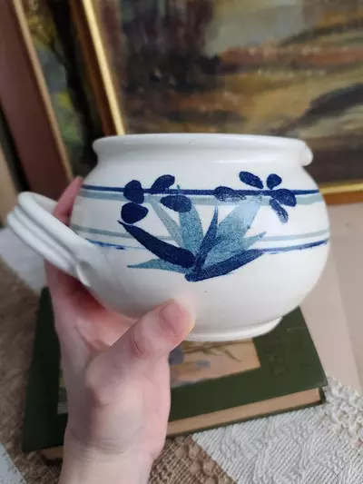 plant/Studio Pottery Handled Pitcher/Planter-1-thumbnail