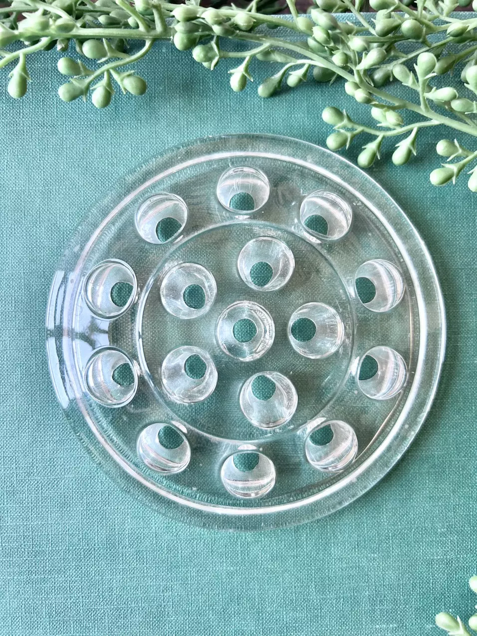 plant/Large glass flower frog-0