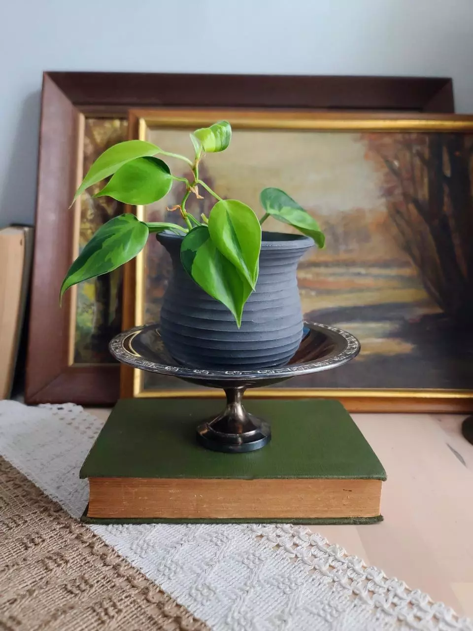 plant/Oneida Silver Pedastal Dish-0