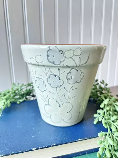 plant/New England Pottery hand painted planter, Made in Portugal-0-thumbnail
