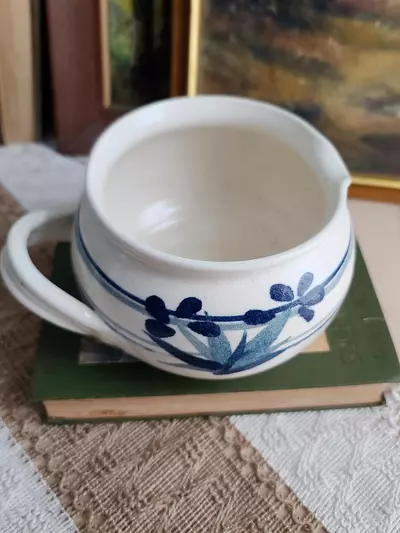 plant/Studio Pottery Handled Pitcher/Planter-2-thumbnail