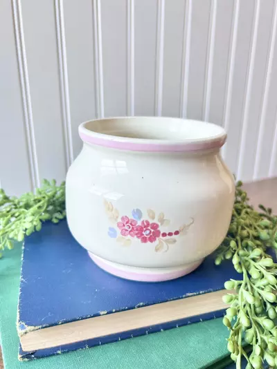 plant/Blue and pink floral planter-2-thumbnail