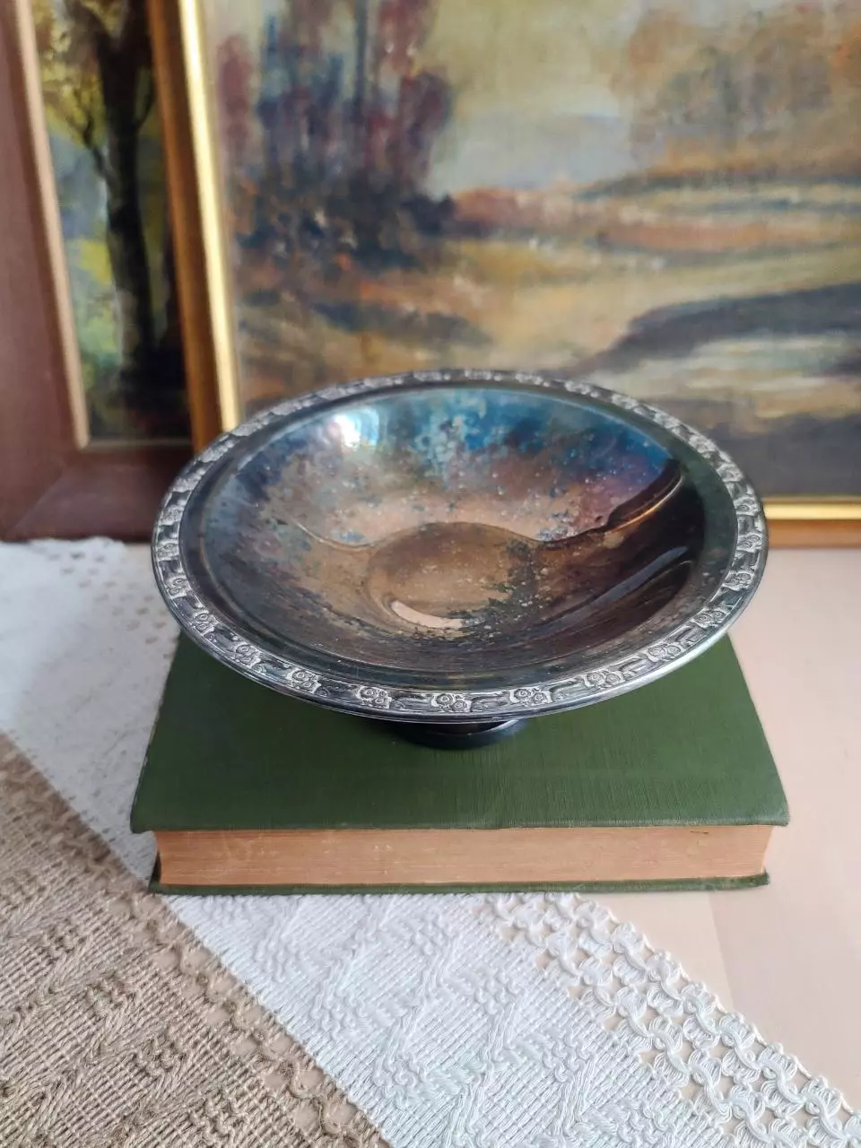 plant/Oneida Silver Pedastal Dish-1
