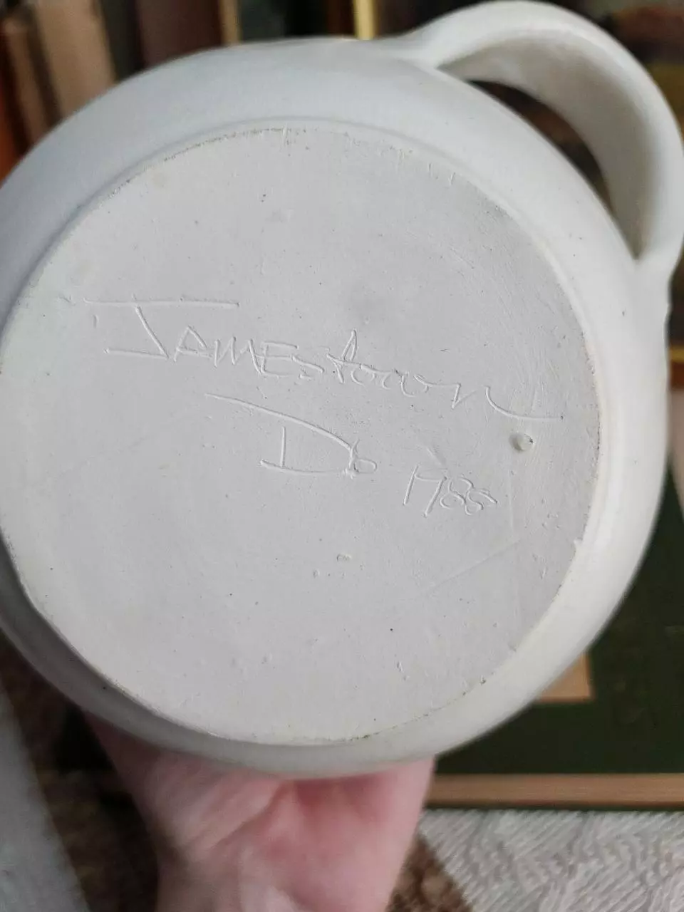 plant/Studio Pottery Handled Pitcher/Planter-5