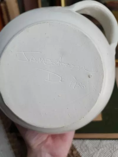 plant/Studio Pottery Handled Pitcher/Planter-5-thumbnail