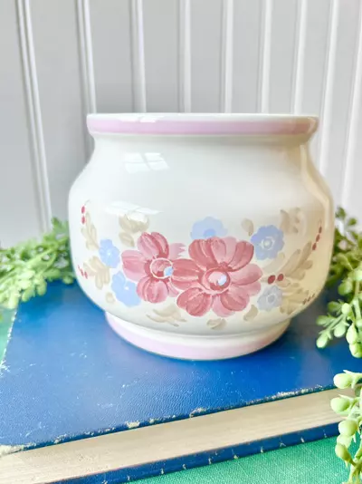 plant/Blue and pink floral planter-0-thumbnail