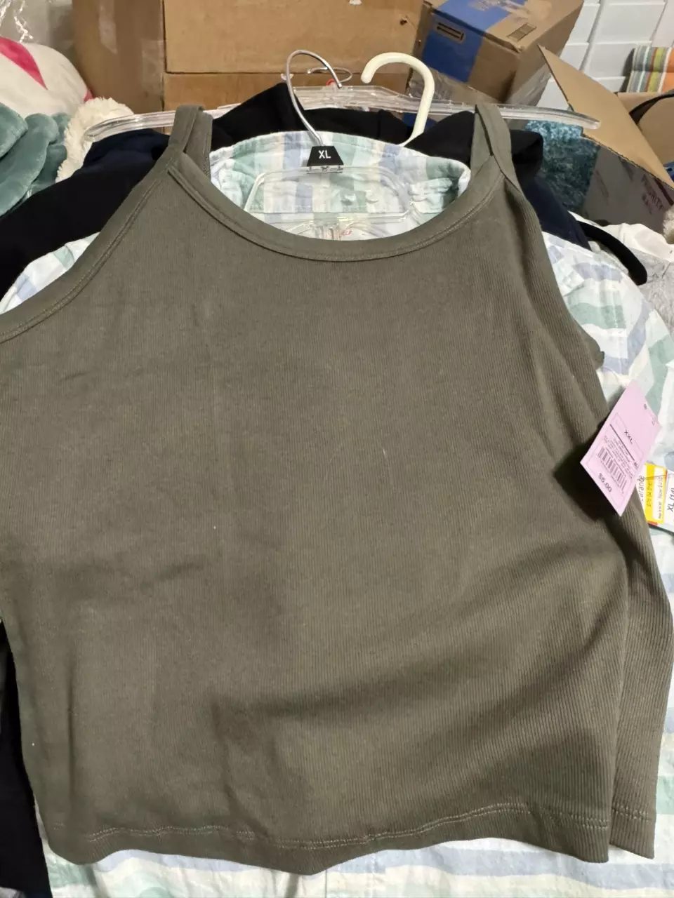 plant/Woman’s xxl olive green tank wild fable.-0