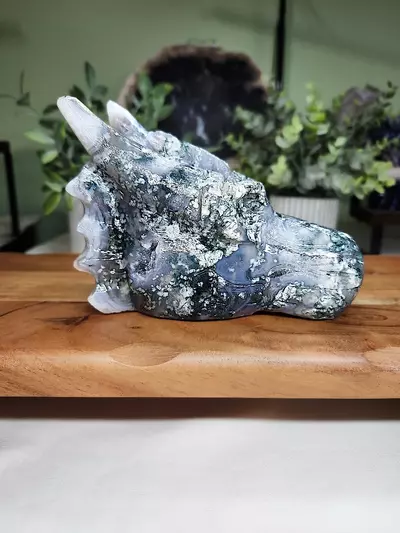 plant/Moss Agate large dragon head-1-thumbnail