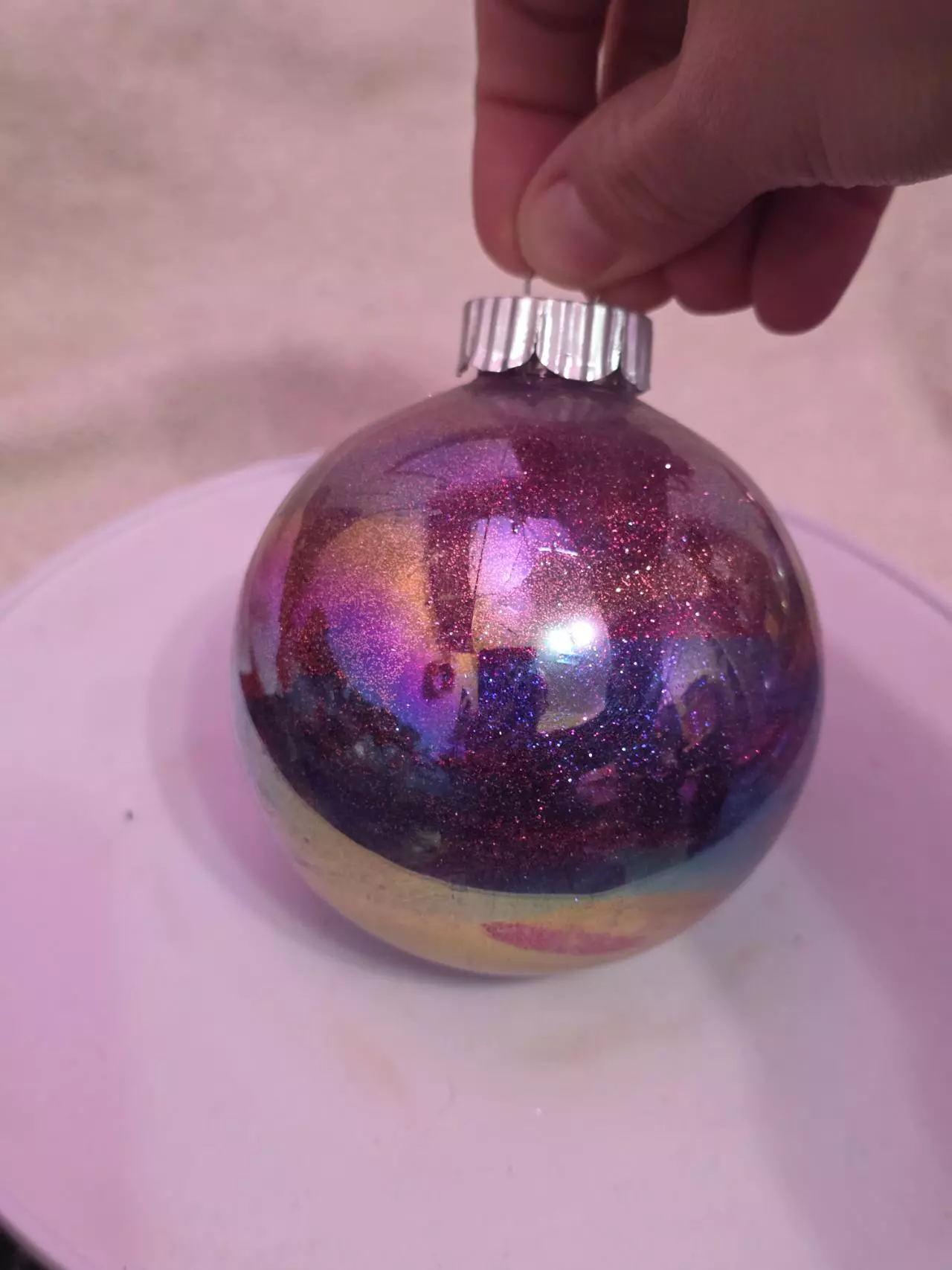 plant/Oil-Spilled Galaxy Glitter Ornament-2