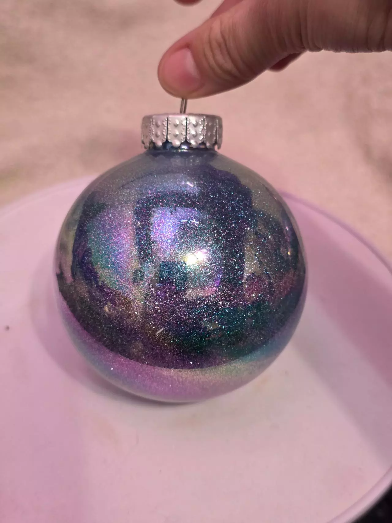 plant/Blue-ish Glitter Ornament-1