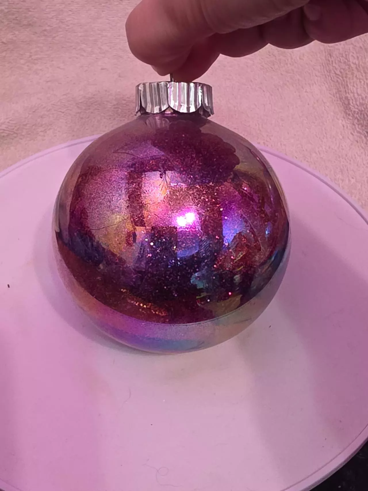 plant/Oil-Spilled Galaxy Glitter Ornament-1