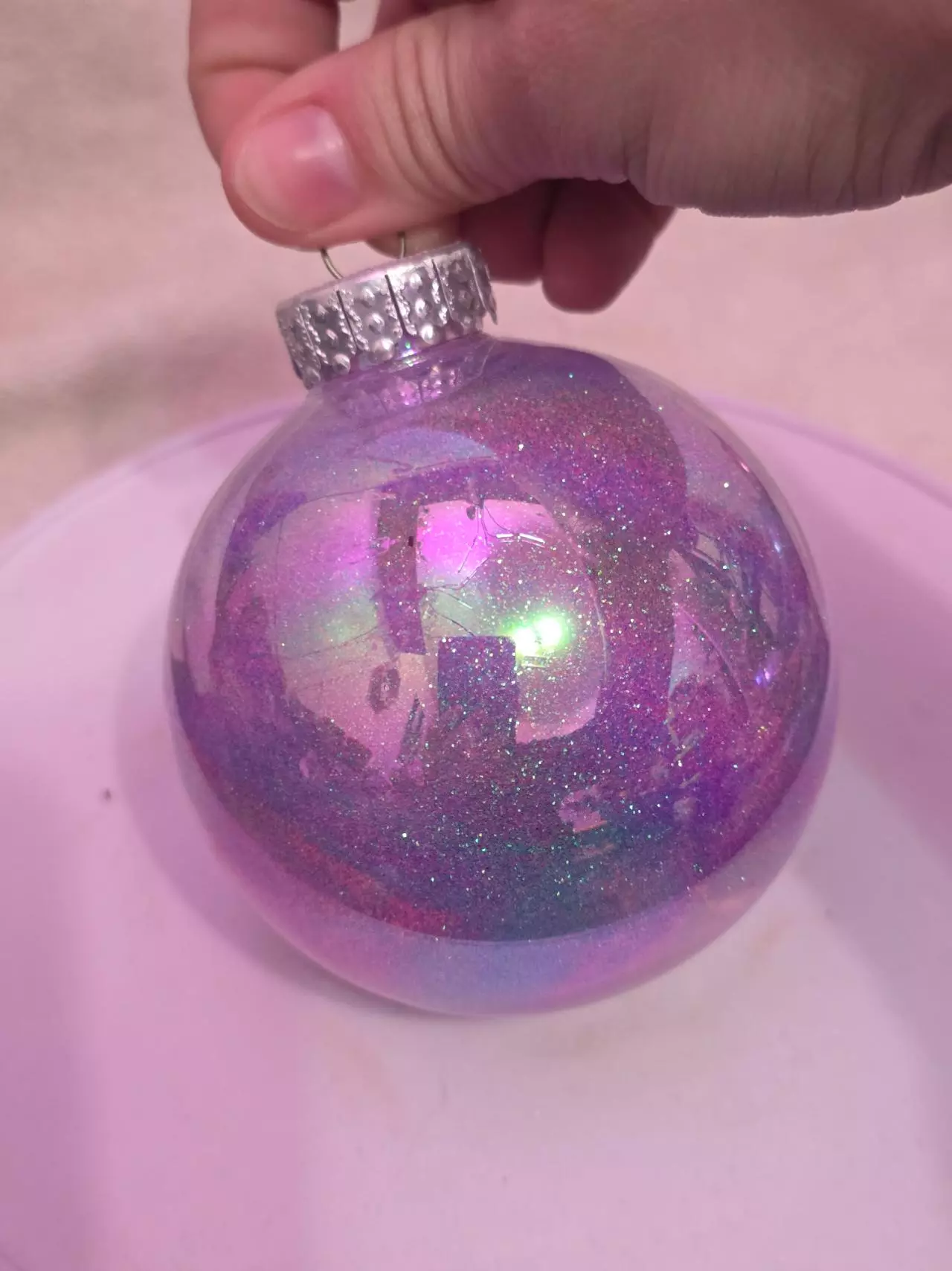 plant/Pink Glitter Ornament-2