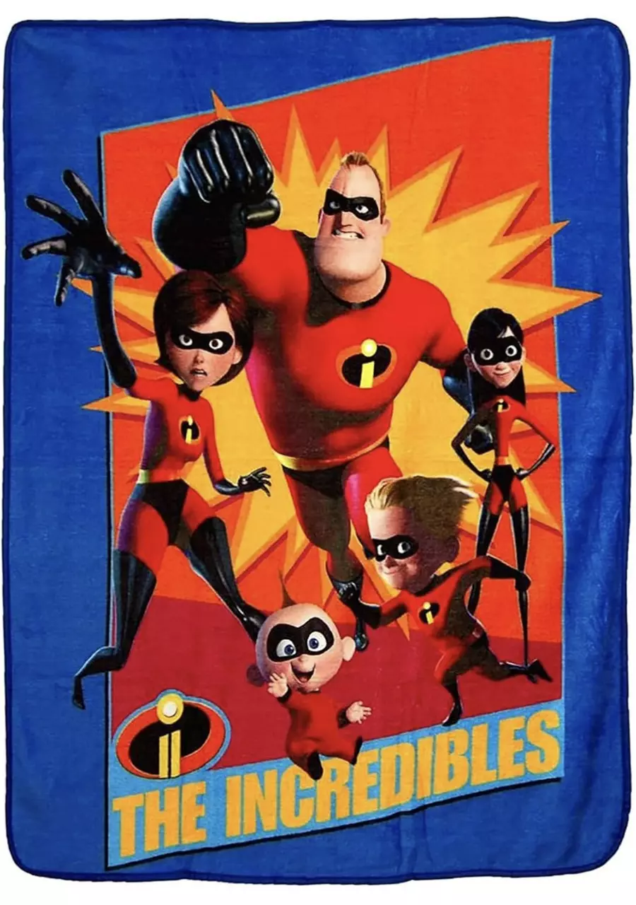 plant/Northwest Incredibles Micro Raschel Throw Blanket, 46" x 60", Family Heroes-0