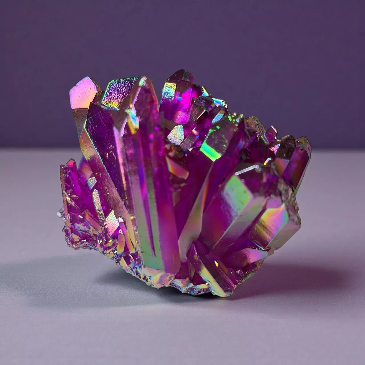 plant/Purple Aura Quartz Cluster-0
