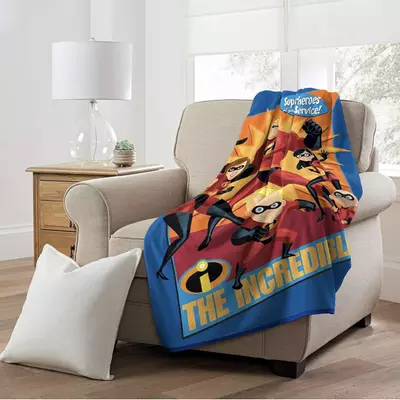 plant/Northwest Incredibles Micro Raschel Throw Blanket, 46" x 60", Family Heroes-4-thumbnail