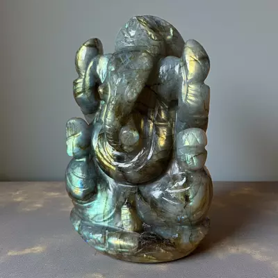 plant/Labradorite Ganesha Elephant Carving-0-thumbnail