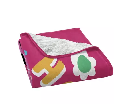 plant/Minnie Mouse Happy Minnie Disney Kids Silk Touch Throw Blanket with Sherpa-1-thumbnail