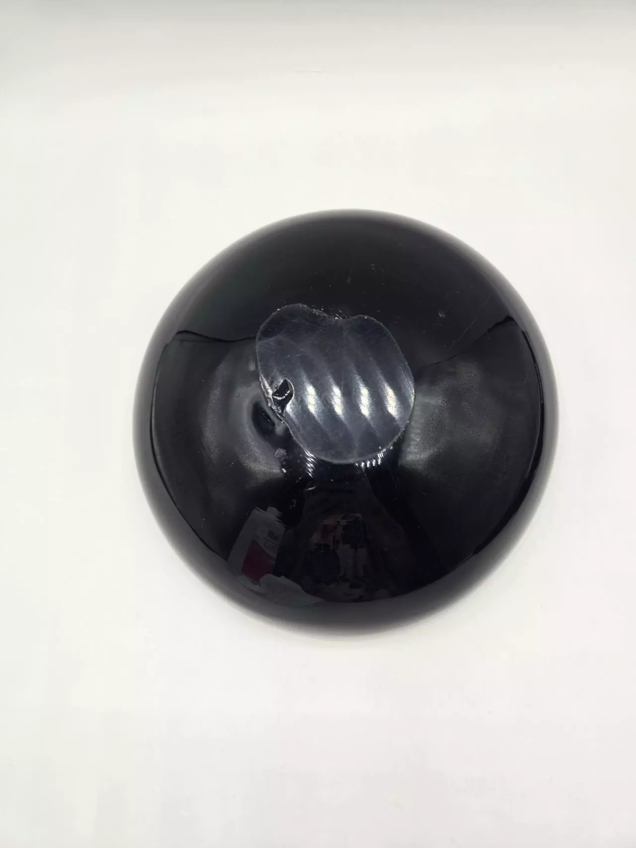 plant/Murano Art Glass Bowl Black Swirl Aventurine Confetti Scalloped Rim 6”-6