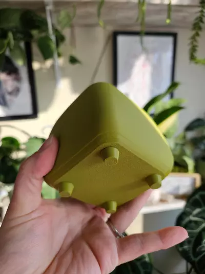 plant/3" pot 3D printed olive green-1-thumbnail