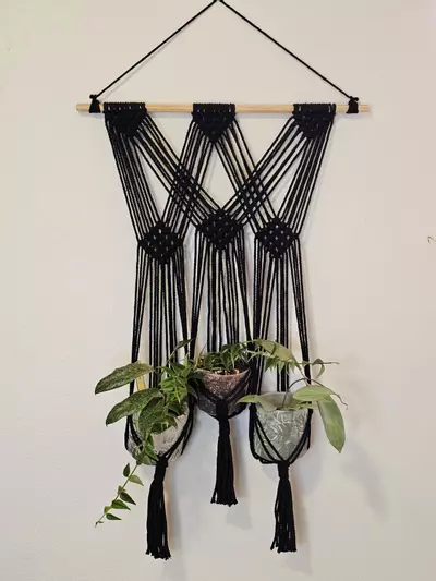 plant/Criss Cross Diamond 3 pot hanger-0-thumbnail